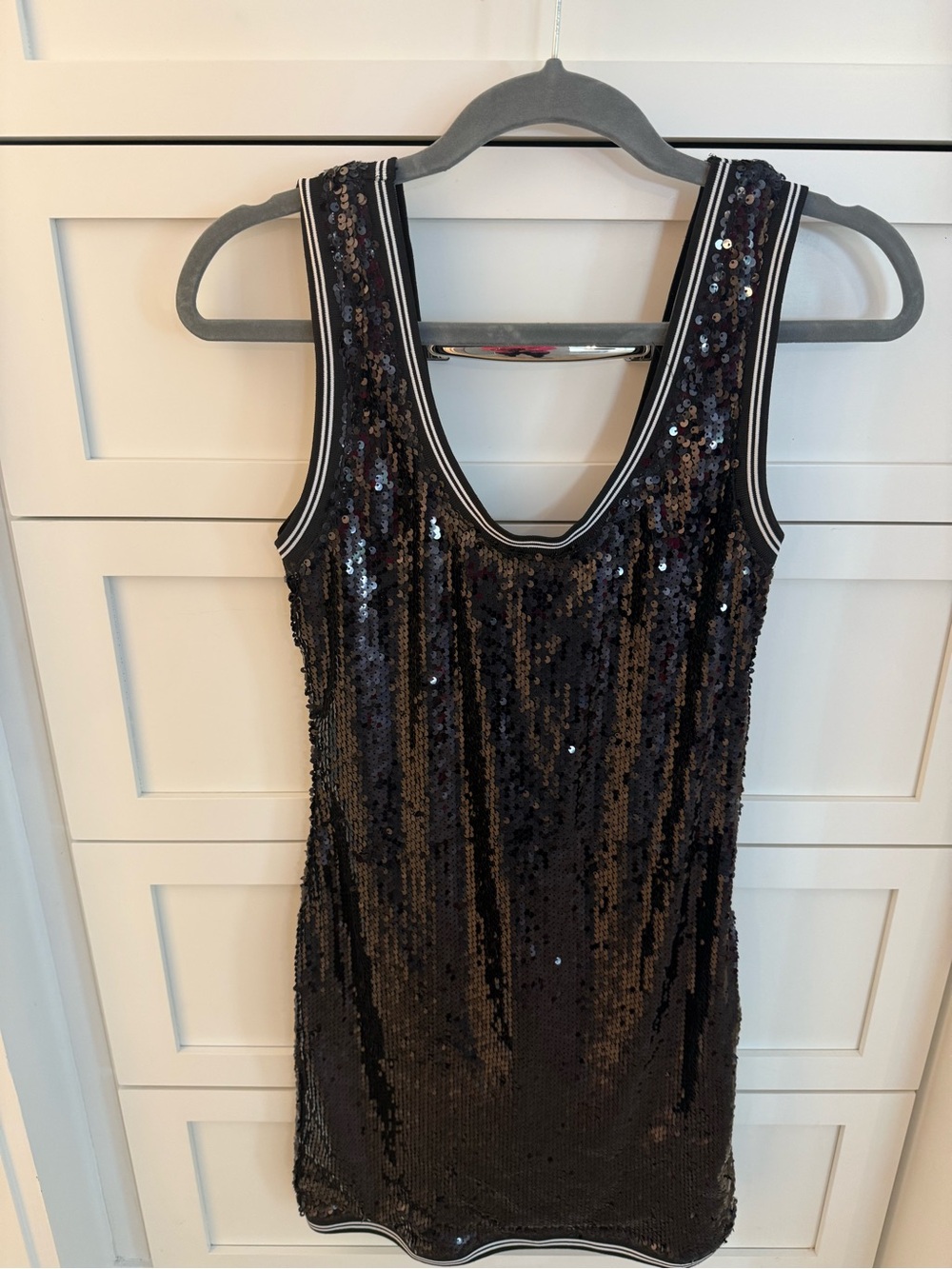 superdown Black Sequin Mini Dress